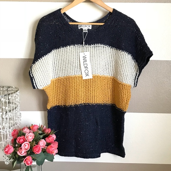 Wildfox Sweaters - Wildfox Estate Stripe Short sleeve sweater sz XS